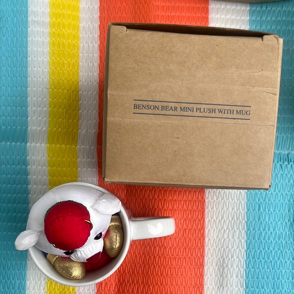 Avon Gift Collection Festive Bear Mug with Red and Gold Accents - Picture 2 of 8